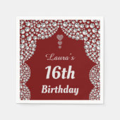 Personalisierte 16. oder altersgerechte Party-Serv Serviette (Vorderseite)