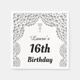 Personalisierte 16. oder altersgerechte Party-Serv Serviette