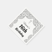 Personalisierte 16. oder altersgerechte Party-Serv Serviette (Ecke)