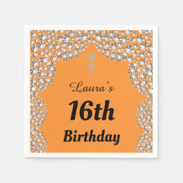 Personalisierte 16. oder altersgerechte Party-Serv Serviette