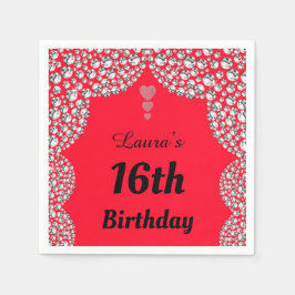 Personalisierte 16. oder altersgerechte Party-Serv Serviette