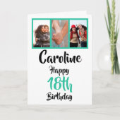 Personalisierte 18. Geburtstagssammlung des Fotos Karte (Vorderseite)