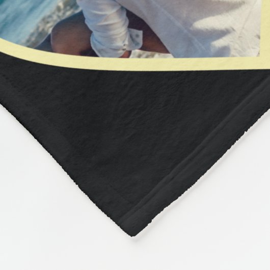 Personalisierte 18-Gold-Herz-FotoCollage Fleecedecke (Ecke)