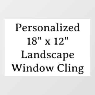 Personalisierte 18" x 12" Landschafts-Fensterfolie Fensteraufkleber