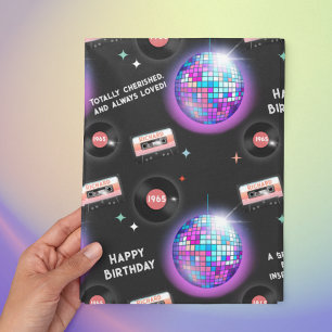 Personalisierte 1960er Jahre Disco Grotto America  Geschenkpapier Set