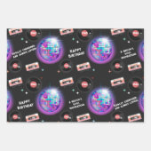 Personalisierte 1960er Jahre Disco Grotto America Geschenkpapier Set (Vorderseite)