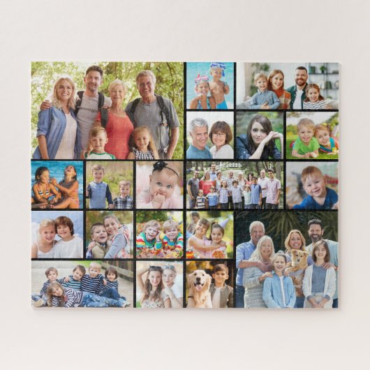 Personalisierte 19-Bild-Collage - benutzerdefinier Puzzle (Horizontal)