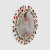 Personalisierte 1. Geburtsankündigung Ornament (Vorderseite)