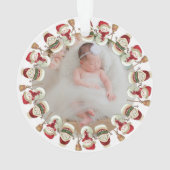 Personalisierte 1. Geburtsankündigung Ornament (Rückseite)