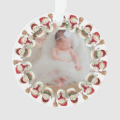 Personalisierte 1. Geburtsankündigung Ornament (Vorderseite)
