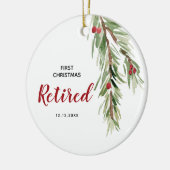 Personalisierte 1. Weihnachtsfeier Keramik Ornament (Links)