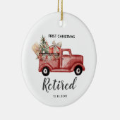 Personalisierte 1. Weihnachtsfeier Keramik Ornament (Rechts)