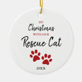 Personalisierte 1. Weihnachtsfeier mit unserer neu Keramik Ornament (Vorne)