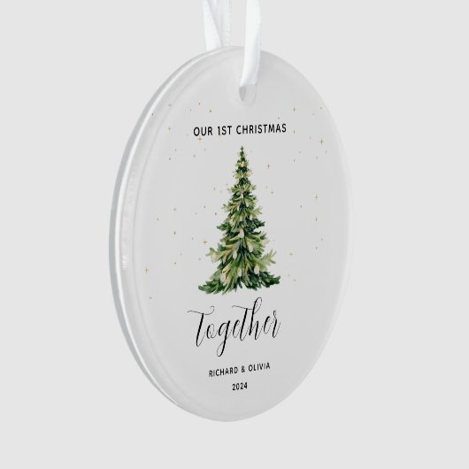 Personalisierte 1. Weihnachtsfeier Ornament (Vorderseite)