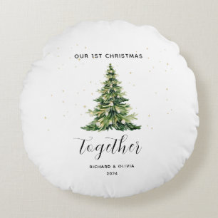 Personalisierte 1. Weihnachtsfeier Rundes Kissen