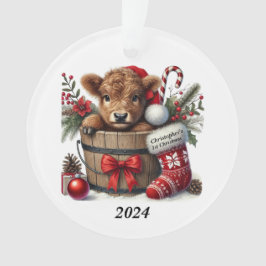 Personalisierte 1. Weihnachtskuh Akryllisch Ornament