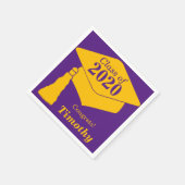 Personalisierte 2023-Gold-Klasse Serviette (Ecke)