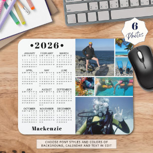 Personalisierte 2026 Kalender 6 Foto - benutzerdef Mousepad