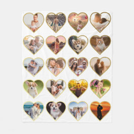 Personalisierte 20 FotoCollage Fleecedecke
