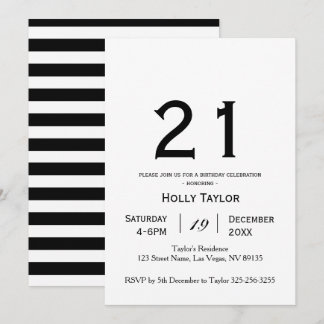 Personalisierte 21. Geburtstagseinladung Einladung