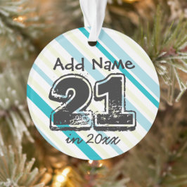 Personalisierte 21. Geburtstagsfeier Ornament