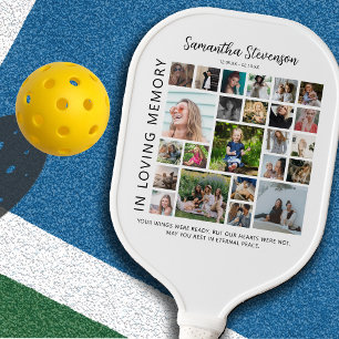 Personalisierte 24-Foto-Collage Gedenkstätte Pickleball Schläger