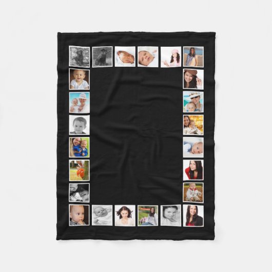 Personalisierte 24-Foto-DIY-FotoCollage Fleecedecke (Vorderseite)
