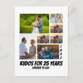 Personalisierte 25 Jahre Jubiläum 7 Foto Collage Postkarte (Vorderseite)