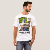 Personalisierte 25 Jahre Jubiläum 7 Foto Collage T-Shirt (Vorne ganz)