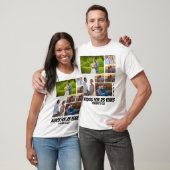 Personalisierte 25 Jahre Jubiläum 7 Foto Collage T-Shirt (Unisex)