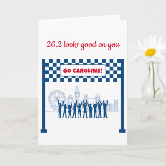 Personalisierte 26,2 Glückwünsche des Londoner Sky Karte (Kleine Pflanze)