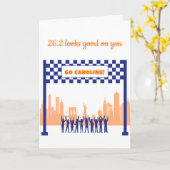 Personalisierte 26,2 New Yorker Marathon-Glückwüns Karte (Gelbe Blume)