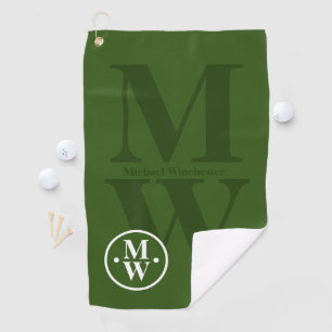 Personalisierte 2-Buchstaben-vertikale Monogramm-G Golfhandtuch