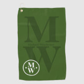 Personalisierte 2-Buchstaben-vertikale Monogramm-G Golfhandtuch (Vorderseite)