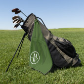 Personalisierte 2-Buchstaben-vertikale Monogramm-G Golfhandtuch (Gras)