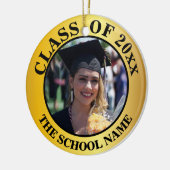 Personalisierte 2-Foto-Abschluss-Klasse 2023 Keramik Ornament (Links)