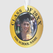 Personalisierte 2-Foto-Abschluss-Klasse 2025 Ornament (Vorderseite)