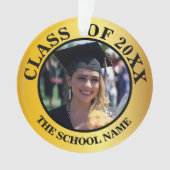 Personalisierte 2-Foto-Abschluss-Klasse 2025 Ornament (Vorderseite)