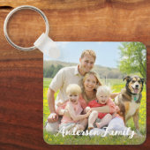 Personalisierte 2-Foto-Familienkinder Moderne Schlüsselanhänger (Vorderseite)