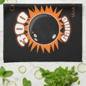 Personalisierte 300 Game & 800 Series Bowling Kitc Geschirrtuch (Gefaltet)