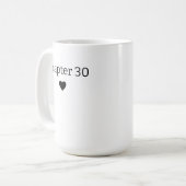 Personalisierte 30. Geburtstagsfeier Tasse, Custom Kaffeetasse (Vorderseite Links)