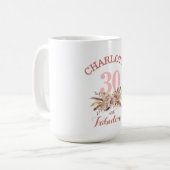 Personalisierte, 30 und fabelhafte Blume Kaffeetasse (Vorderseite Links)