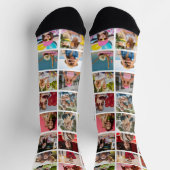 Personalisierte 32-Foto-Collage als individuelles  Socken (Oben)