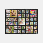 Personalisierte 33-Bild-Collage - benutzerdefinier Fleecedecke (Vorderseite (Horizontal))
