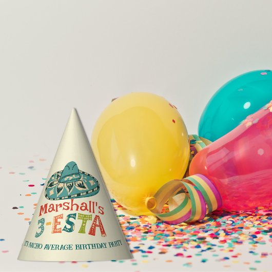 Personalisierte 3-Esta Boys Mexican Birthday Party Partyhütchen