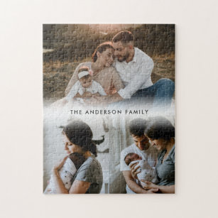 Personalisierte 3-FamilienfotoCollage Puzzle
