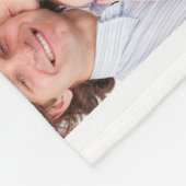 Personalisierte 3 Foto-Collage mit Monogramm Fleecedecke (Ecke)