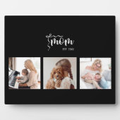 Personalisierte 3-Foto-Collage Schwarze Mutter Est Fotoplatte (Vorderseite)