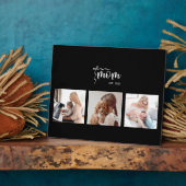 Personalisierte 3-Foto-Collage Schwarze Mutter Est Fotoplatte (Seite)