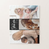 Personalisierte 3-Foto-Collage Schwarze Mutter Est Puzzle (Vertikal)